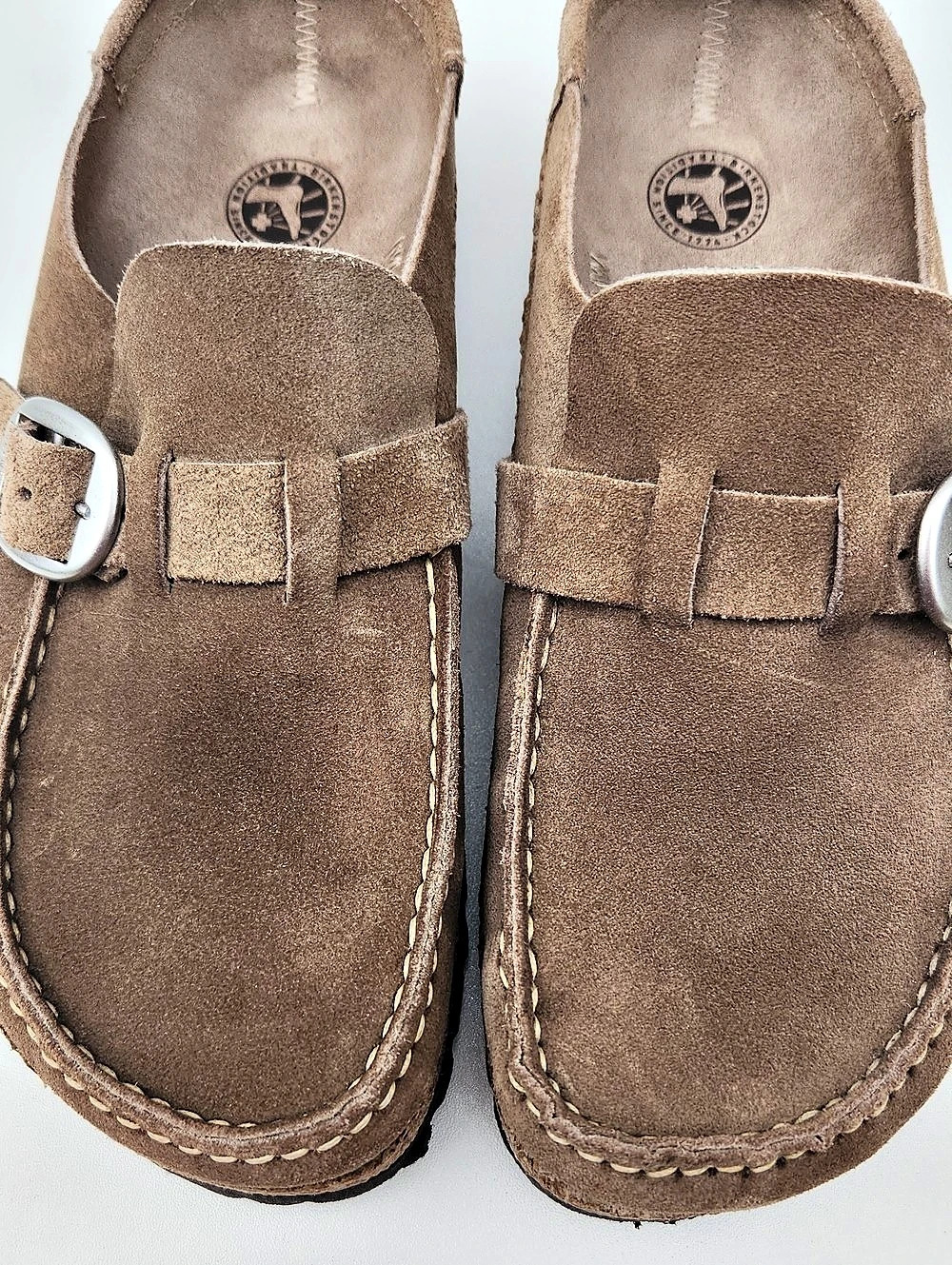 Birkenstock Buckley Suede Clog Moccasins Brown US 8.5